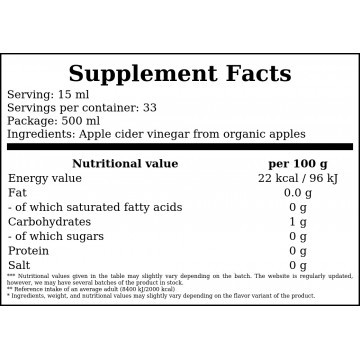 Ocet Jabłkowy 6% - 500ml - Apple - 2