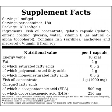 Omega-3 - 180softgels - 2