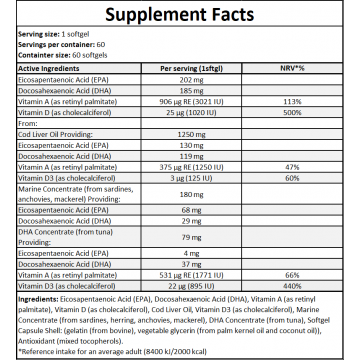 Super Cod Liver Oil (Vit A & D) - 60softgels - 2