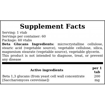 Beta Glucans - 60vtabs. - 2