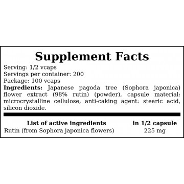 Rutin 450mg - 100vcaps. - 2