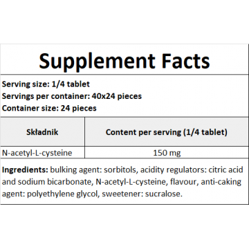 Acetylocysteina - 10tabs.(effervescent) - Lemon x24 - 2