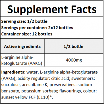 AAKG Shot - 80ml. - Orange x12 - 2