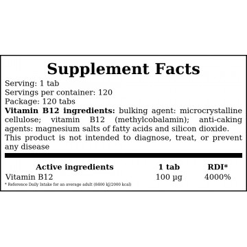 Witamina B12 - 120tabs. - 2