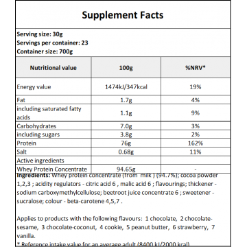 Whey 100 - 700g - Chocolate-Sesame - 2