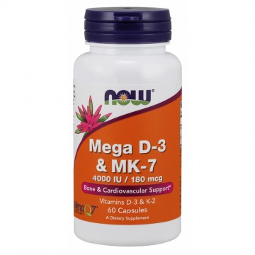 Mega D3 4000IU & K2 MK-7 180mcg - 60caps. - 2