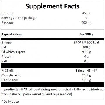 MCT Olej - Oil - 400ml - Sale - 2