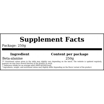 Beta Alanine - 250g - Pitaya - 2