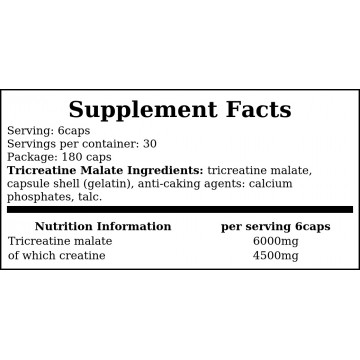 Tricreatine Malate - 180caps. - 2