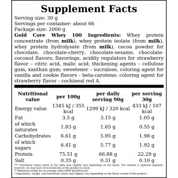 Gold Core Whey 100 - 2000g - Cookie - 2