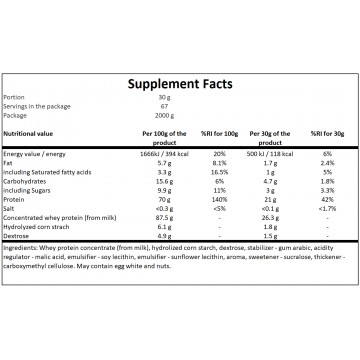 Instant Whey Protein - 2000g - Strawberry x2 + Creatine - 500g – Unflavored - 2