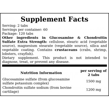 Glucosamine & Chondroitin Extra Strength - 120tabs - 2