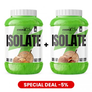 Whey Protein Isolate - 1800g - Cookies + Whey Protein Isolate - 1800g - Peanut Butter Caramel Bar - 2