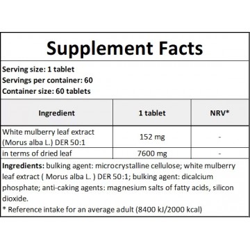 White mulberry - 60 tabs. - 2