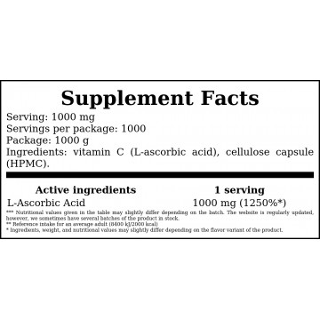 Vitamin C - 1000g - 2