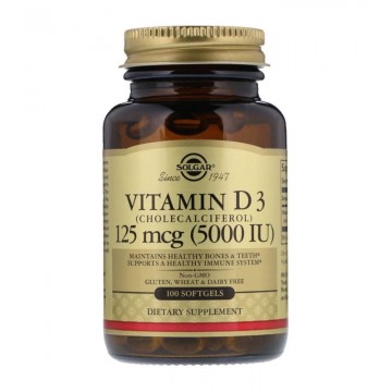 Vitamin D3 125mcg - 5000 IU - 100softgels. - 2