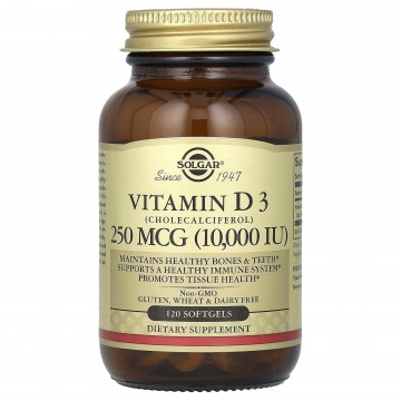 Vitamin D3 250mcg - 10000 IU - 120softgels. - 2