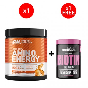 Amino Energy - 270g - Orange Cooler+ Biotin 10mg - 120tabs - 2