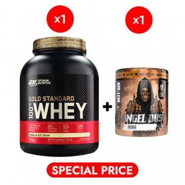 Whey Gold Standard - 2280g - Vanilla Ice Cream + Angel Dust - 270g - Mango Lemon - 2