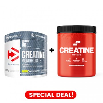 Creatine Monohydrate NEW - 300g - Natural + Creatine Monohydrate 200 Mesh MP - 500g - Natural - 2