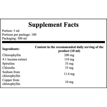 Chlorophyll Detox - 500ml - Sale - 2