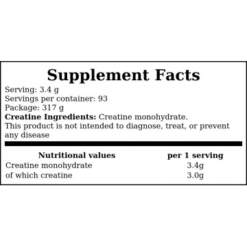 Creatine - 317g - 2