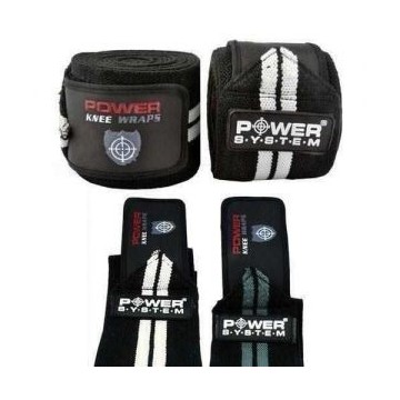 Taśma - Knee Wraps - 200cm - Black / Orang / White - 2